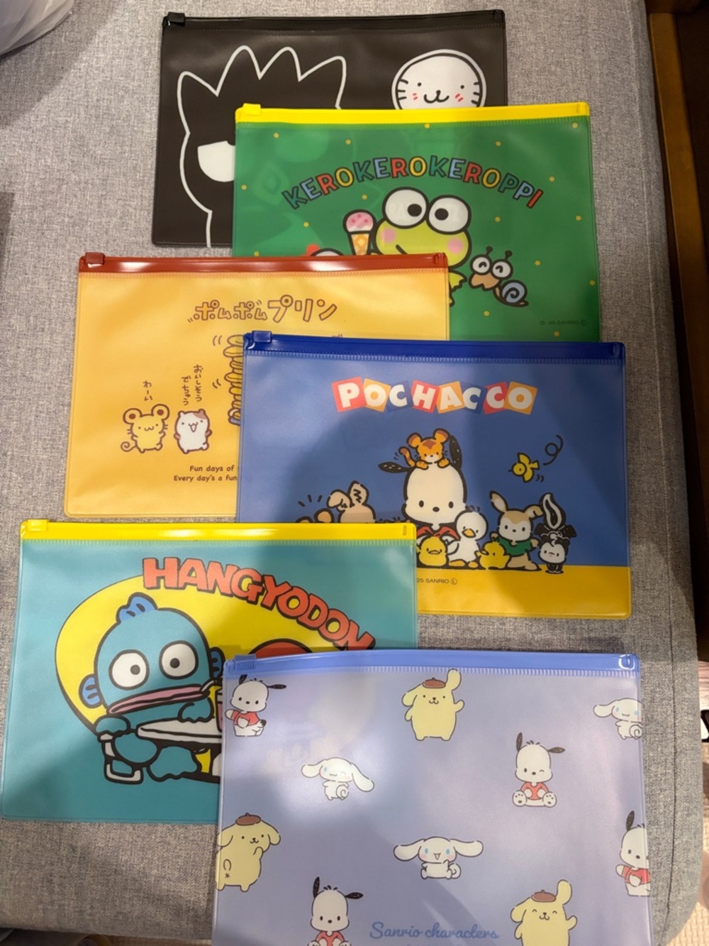 Boys party favor money zip bag lot 6 Sanrio characters